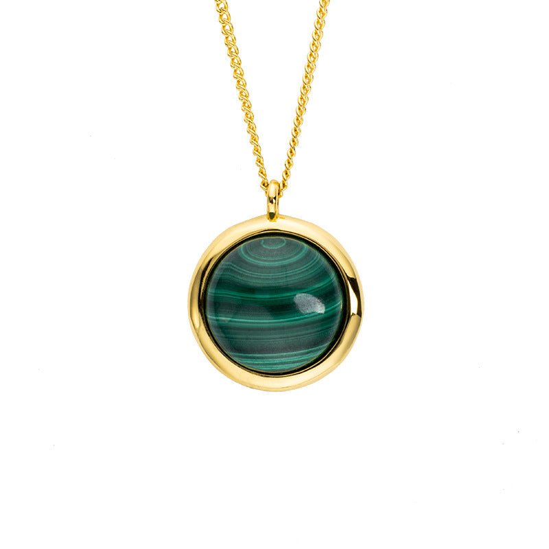 Malachite Moon Necklace - Serene Western