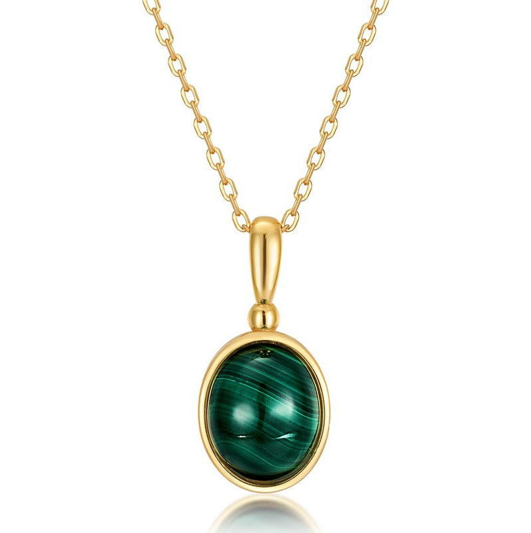 Malachite Oval Necklace - Serene Western