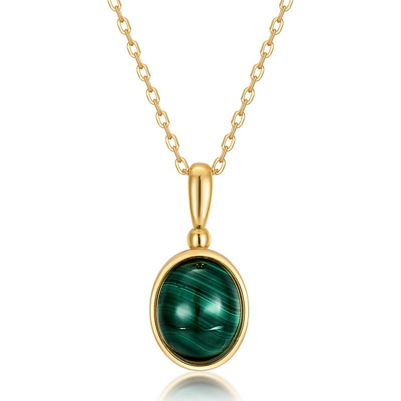 Malachite Oval Necklace - Serene Western