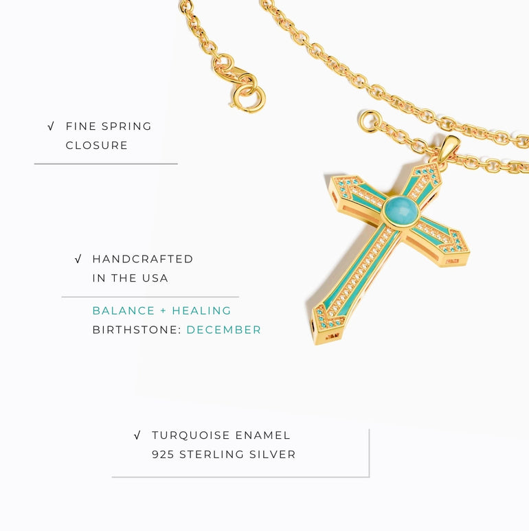 Meridian Lumen Cross Necklace - Serene Western