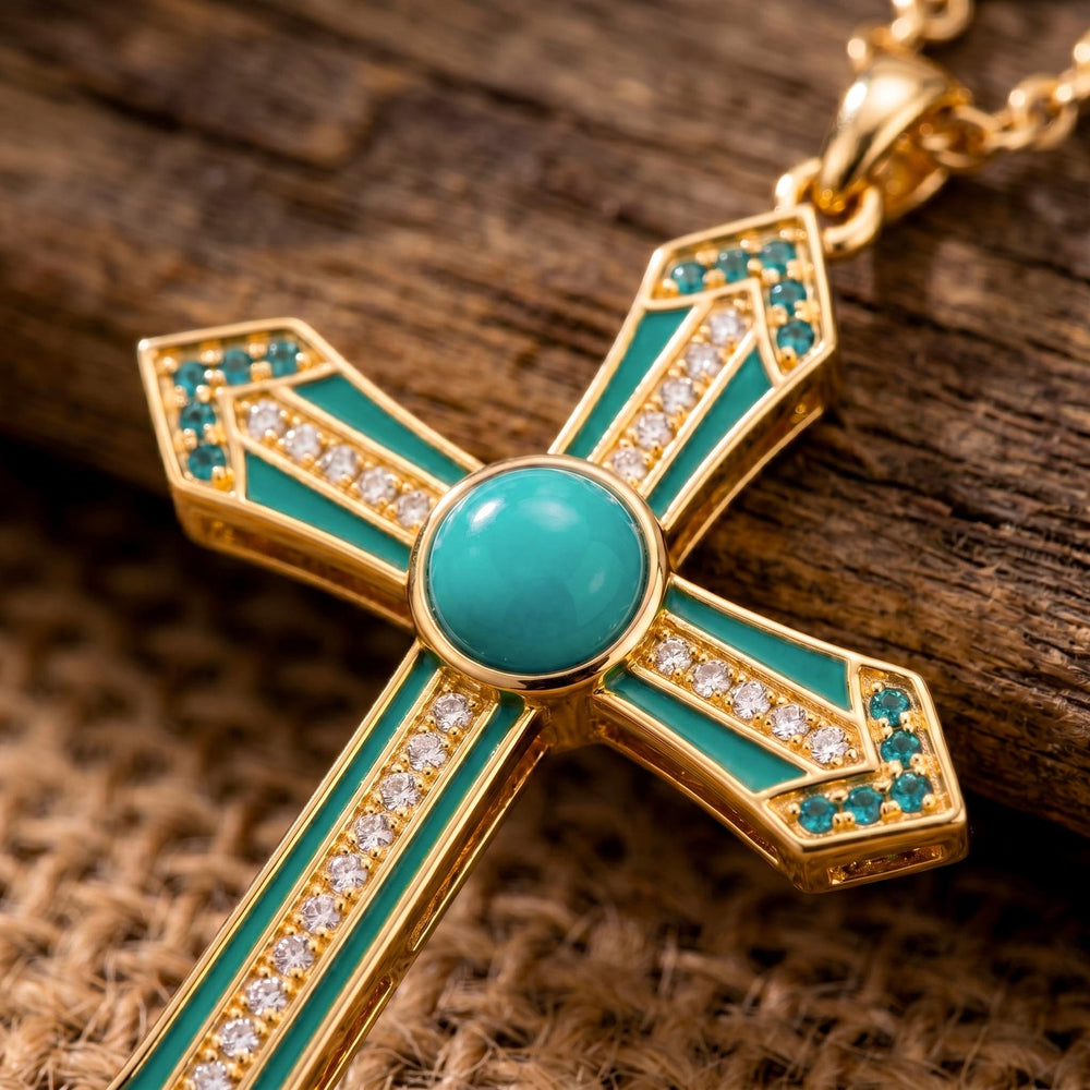 Meridian Lumen Cross Necklace - Serene Western