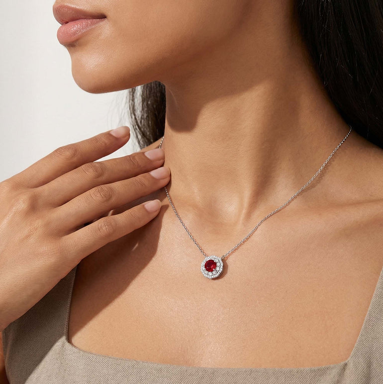 Merlot Crown Necklace - Garnet - Serene Western