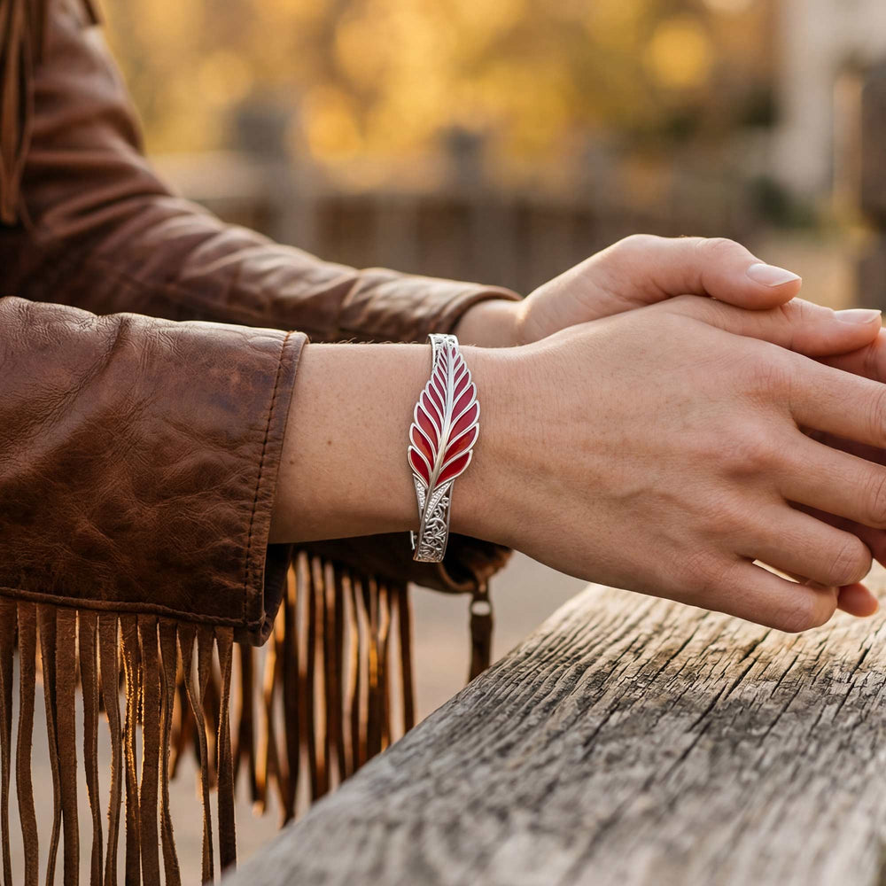 Mesa Quill Bracelet - Red - Serene Western