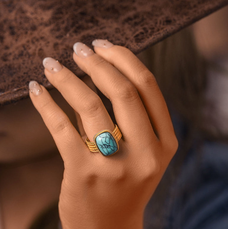 Mesa Verse Ring - Turquoise - Serene Western