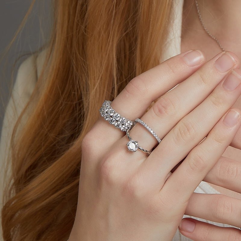 Micro - Glint Ring - Moissanite - Serene Western