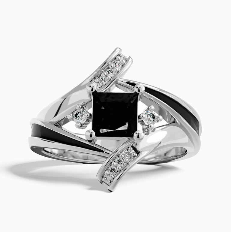 Milky Way Kiss Ring - Black Onyx - Serene Western