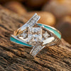 Milky Way Kiss Ring - Moissanite