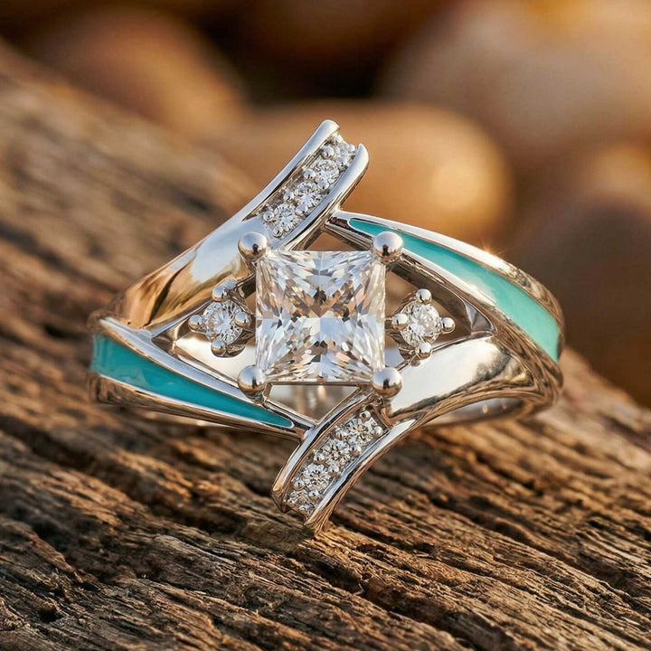 Milky Way Kiss Ring - Moissanite - Serene Western