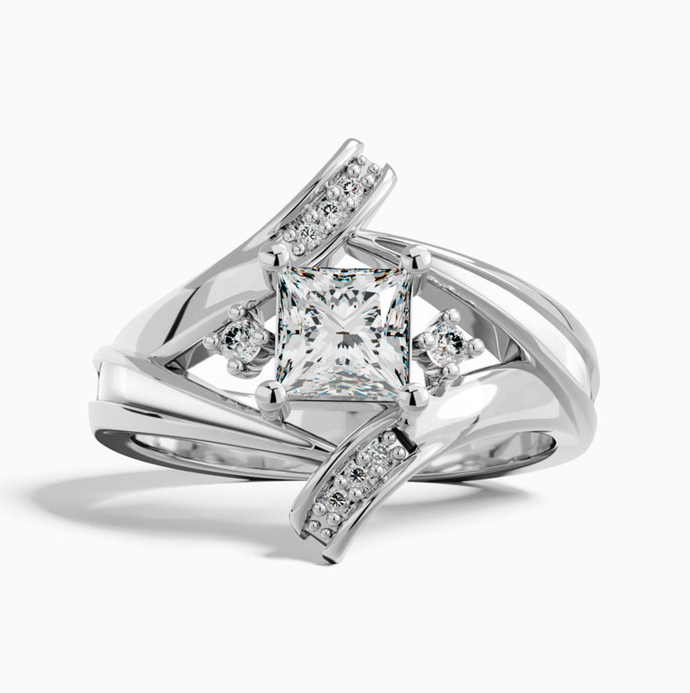 Milky Way Kiss Ring - Moissanite & White - Serene Western