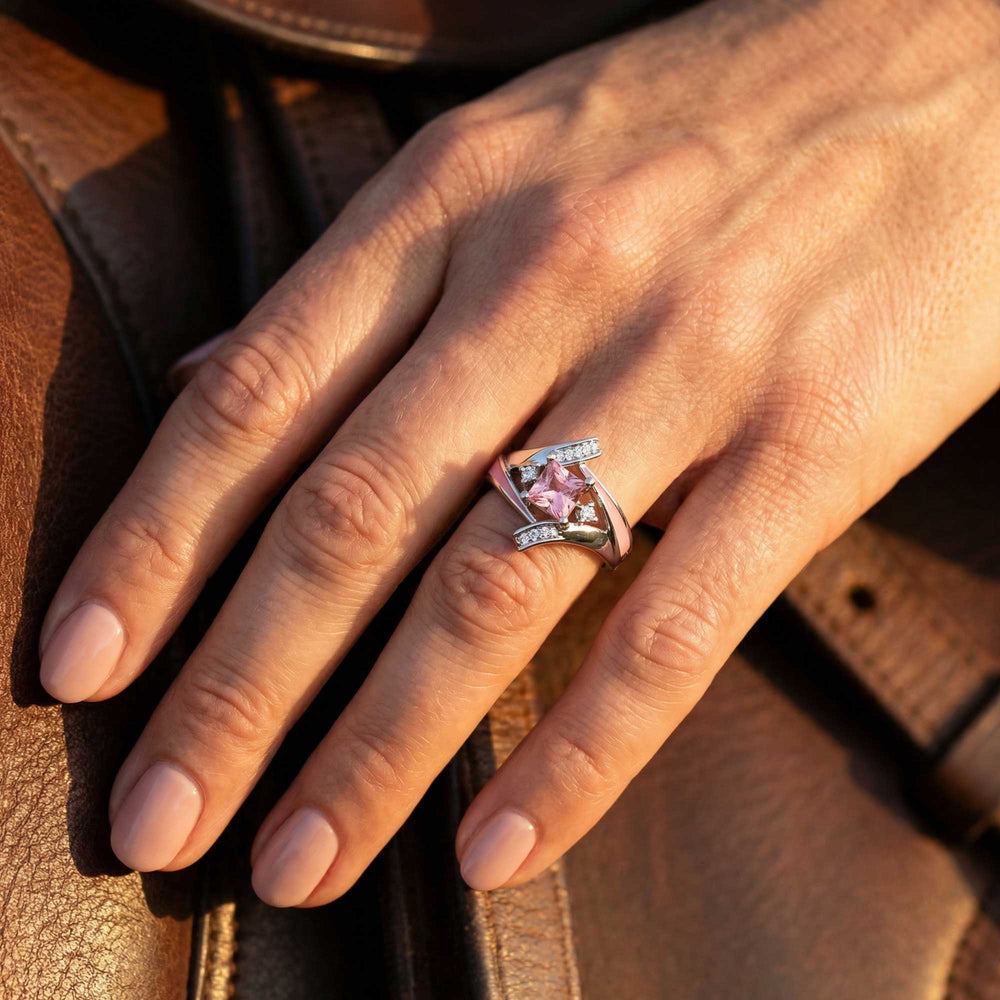 Milky Way Kiss Ring - Rose Quartz - Serene Western