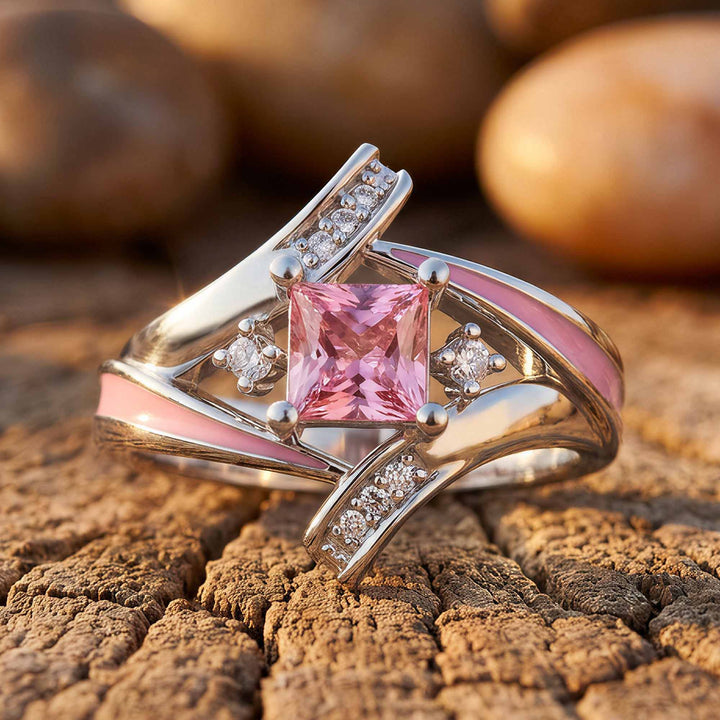 Milky Way Kiss Ring - Rose Quartz - Serene Western