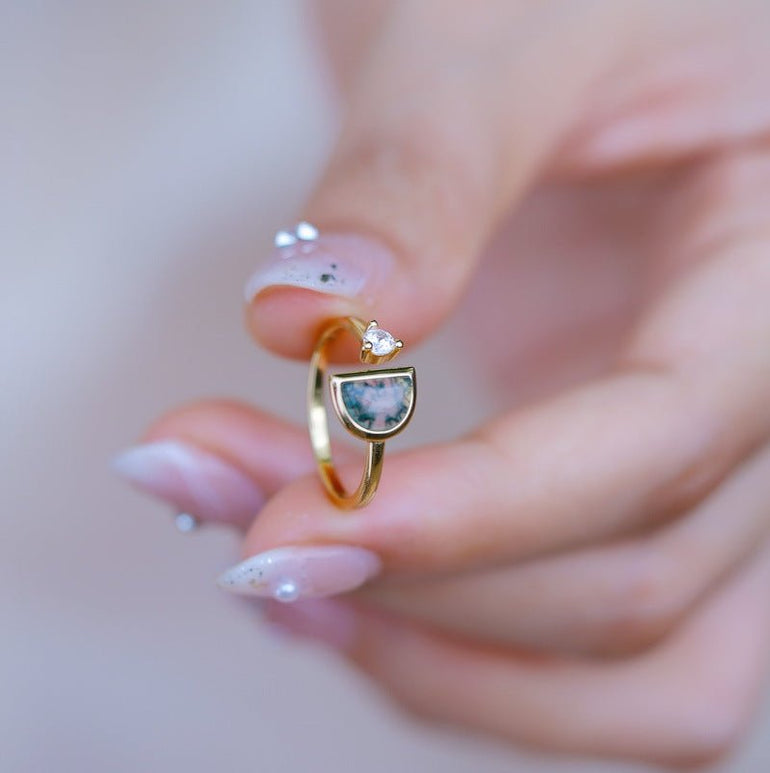 Moon Meets Star Ring - Serene Western