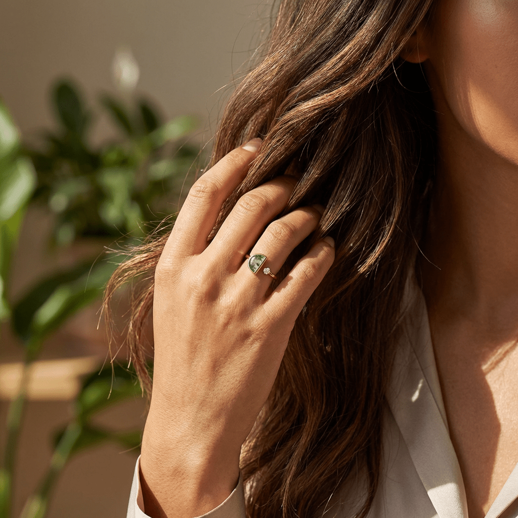 Moon Meets Star Ring - Serene Western