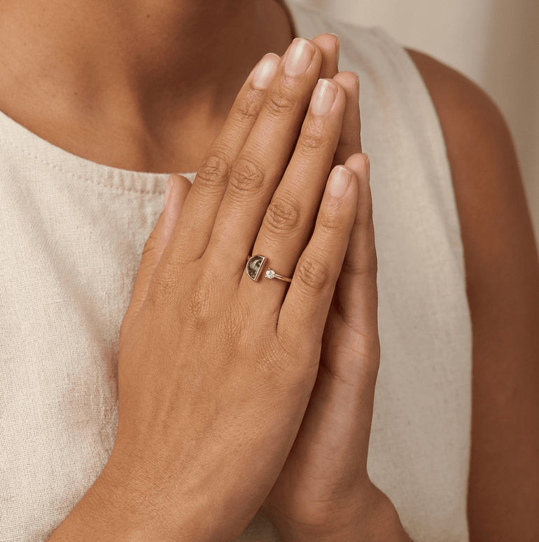 Moon Meets Star Ring - Serene Western