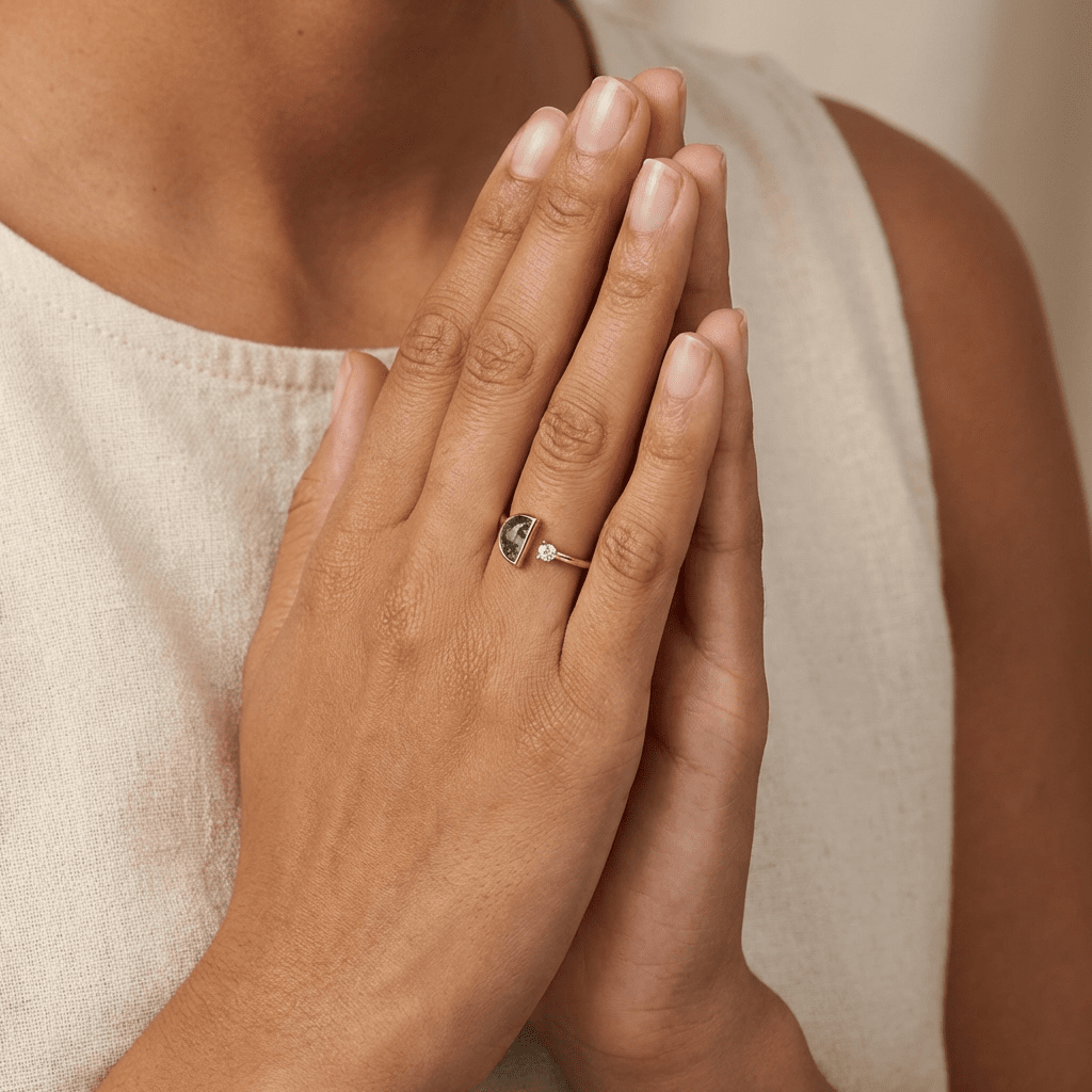 Moon Meets Star Ring - Serene Western