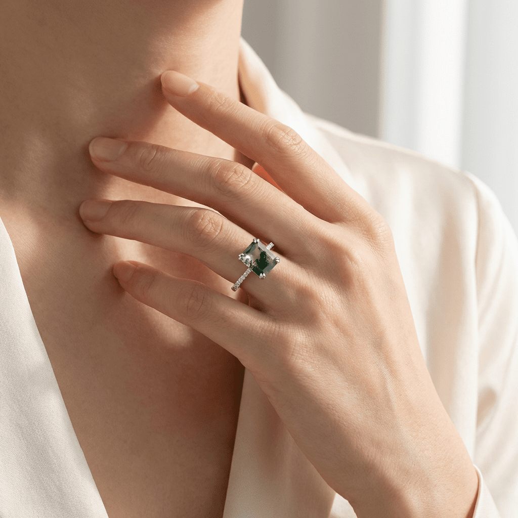 Moonlit Reflection Ring - Serene Western