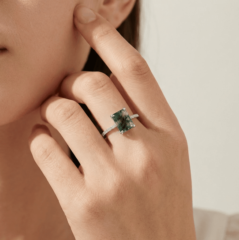 Moonlit Reflection Ring - Serene Western