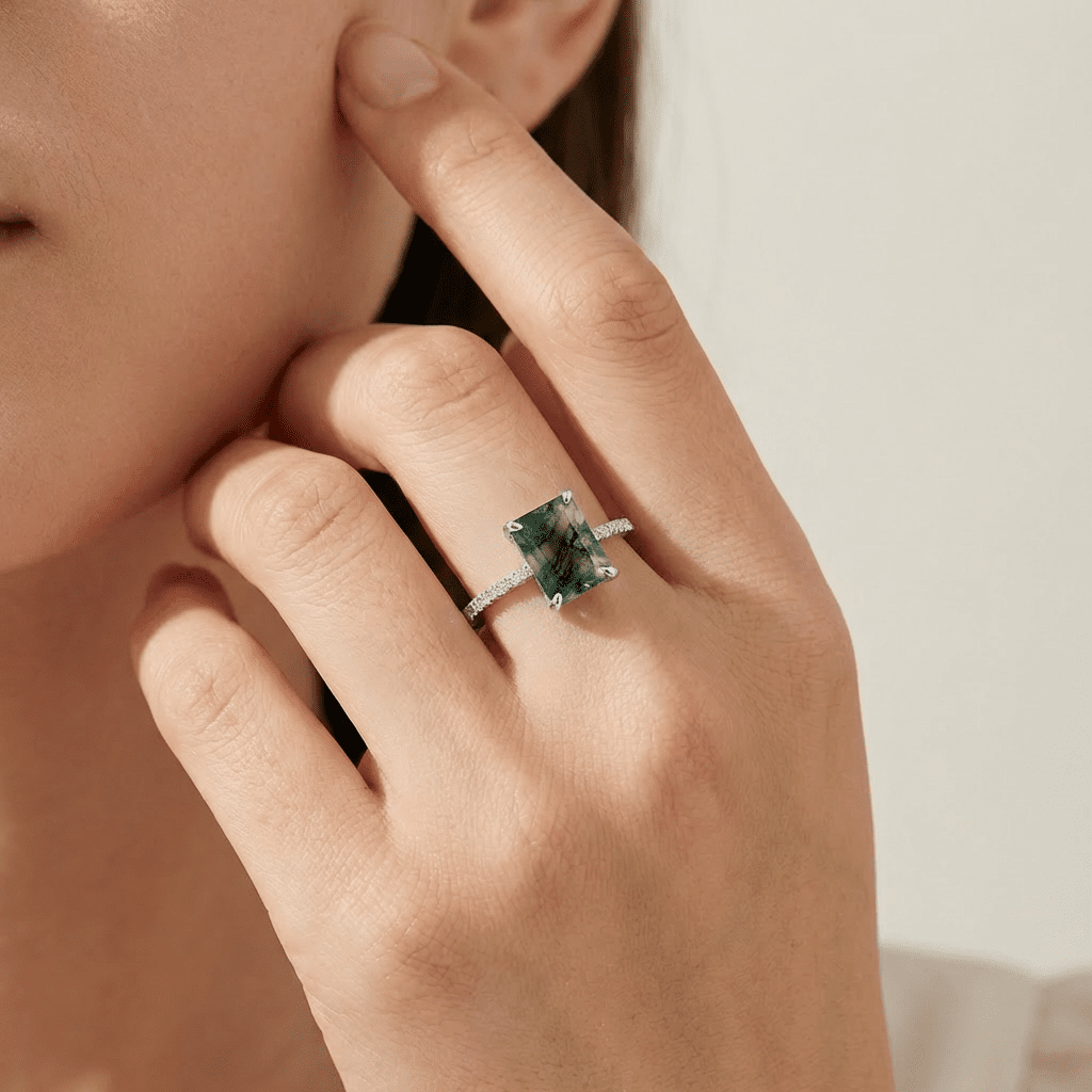 Moonlit Reflection Ring - Serene Western