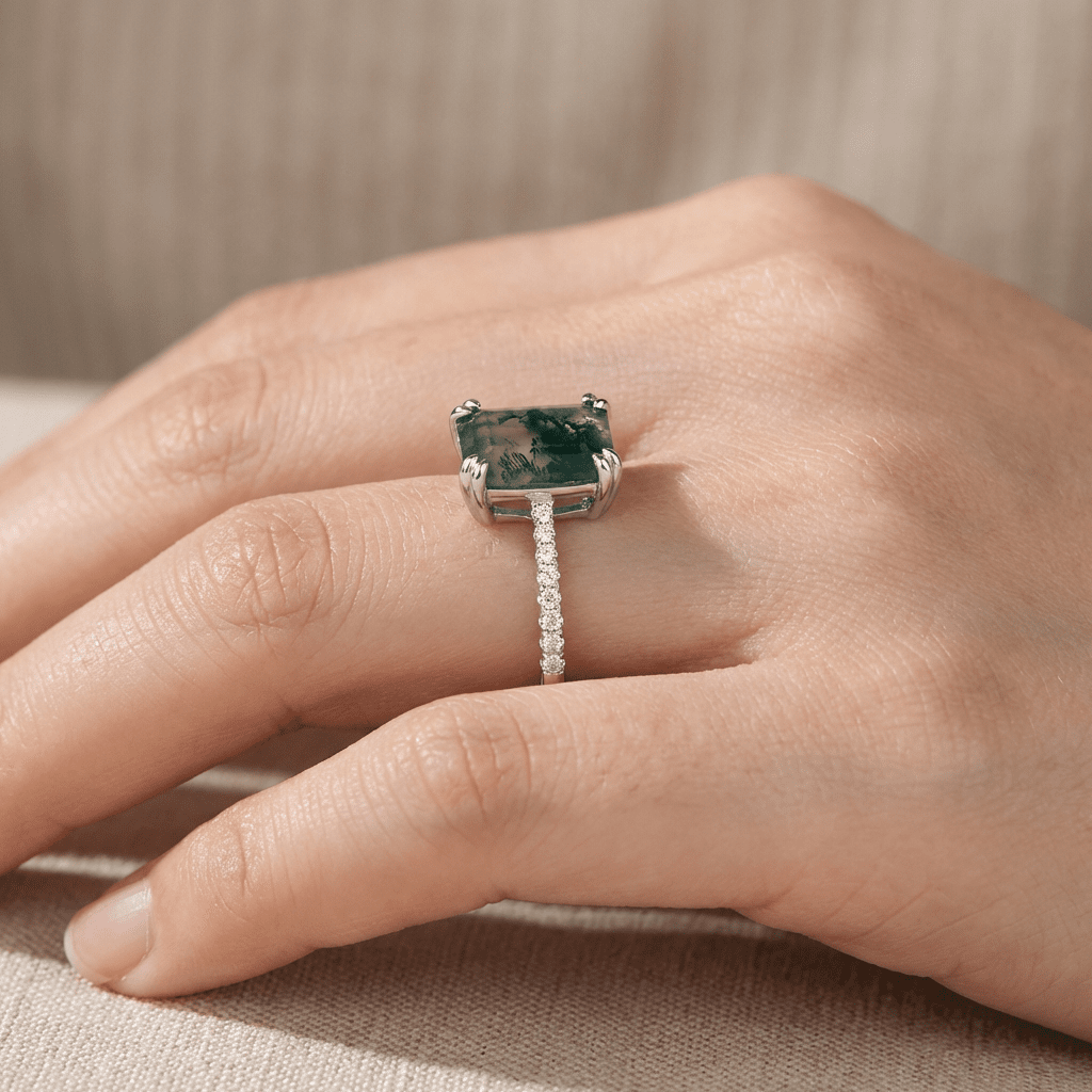 Moonlit Reflection Ring - Serene Western