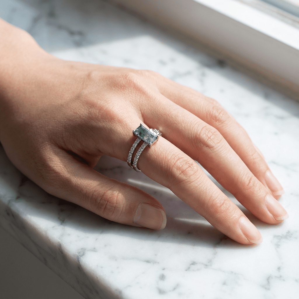 Moss Chain Ring - Serene Western