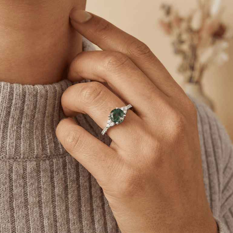 Moss Moon Ring - Serene Western
