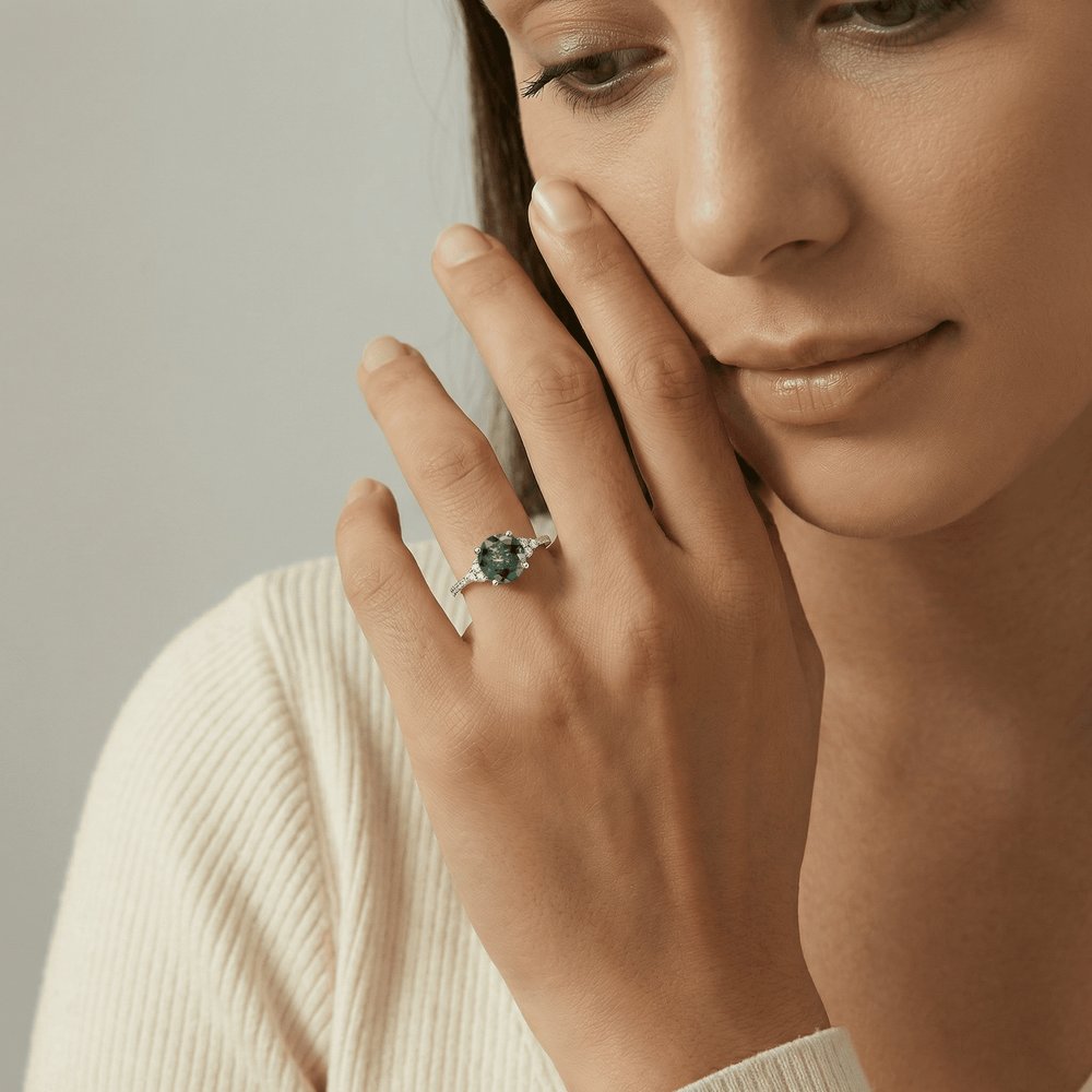 Moss Moon Ring - Serene Western