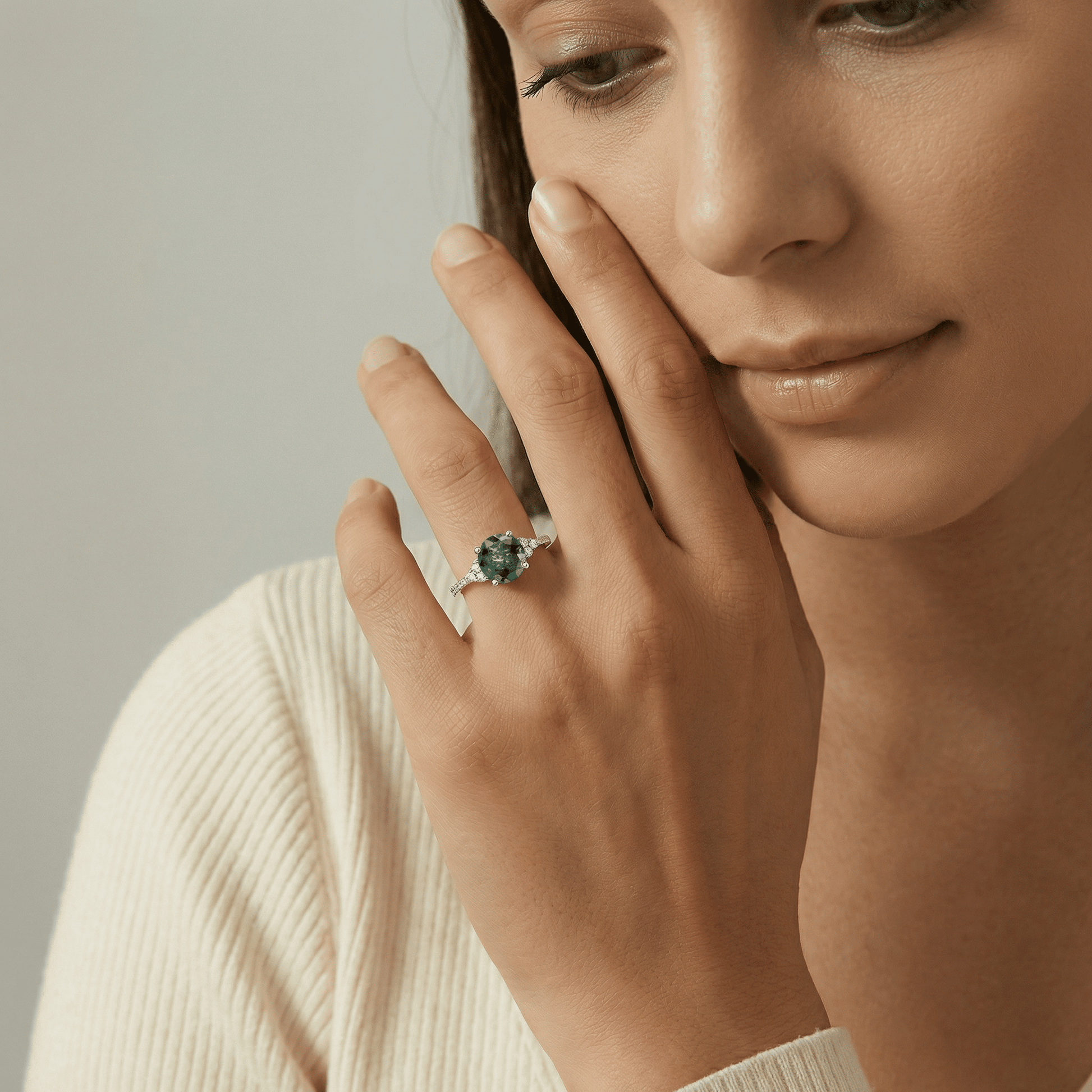 Moss Moon Ring - Serene Western