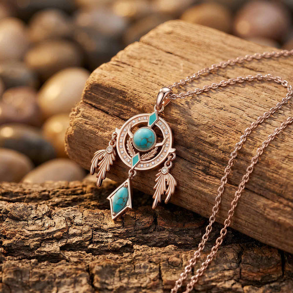 Mystic Dreamcatcher Necklace - Turquoise
