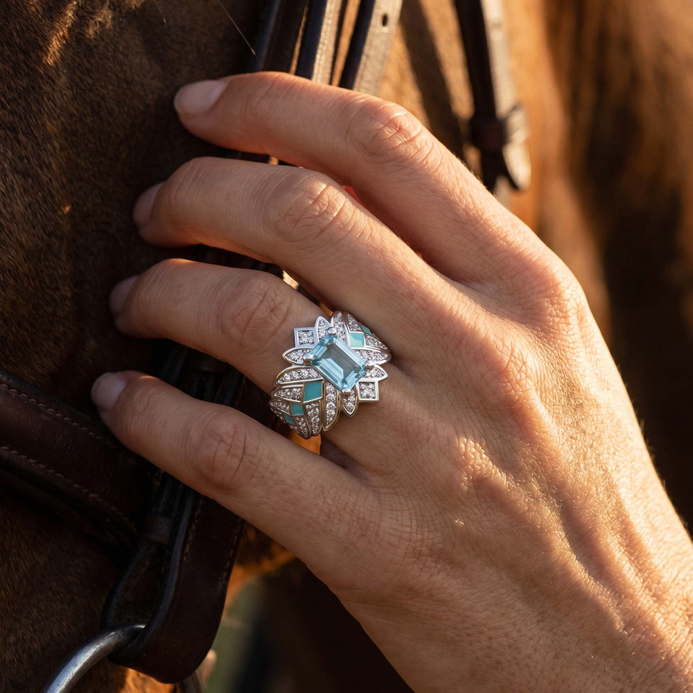Nautical Starlight Ring - Aquamarine - Serene Western