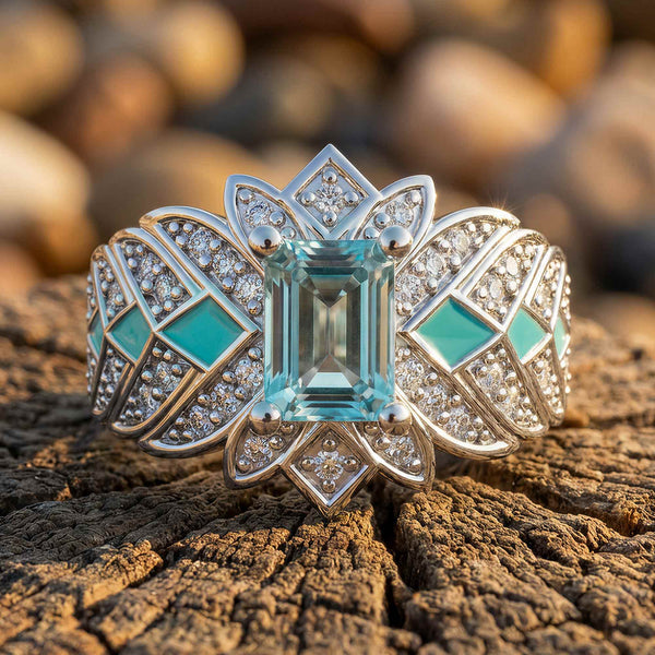 Nautical Starlight Ring - Akvamarin