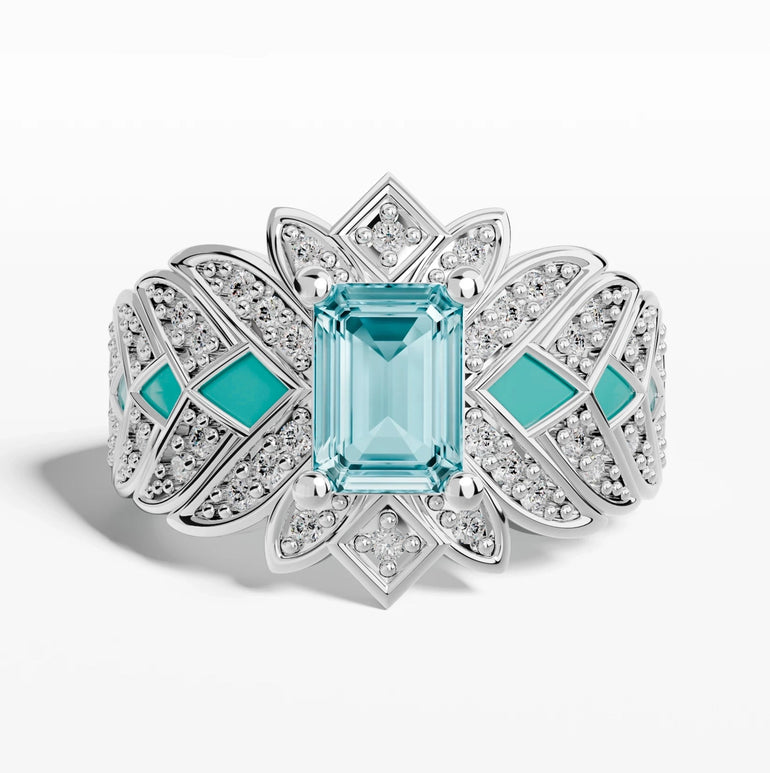 Nautical Starlight Ring - Aquamarine - Serene Western