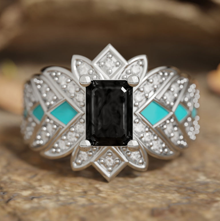 Nautical Starlight Ring - Black Onyx - Serene Western