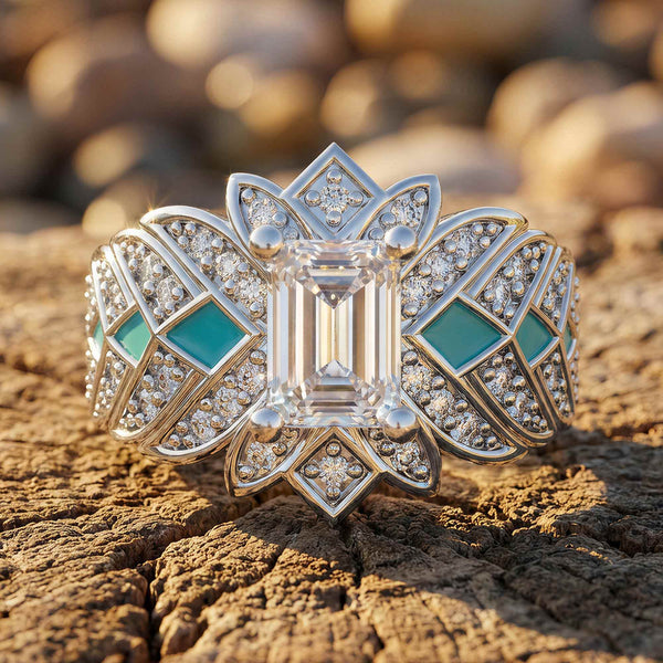 Nautical Starlight-ring - Moissanit