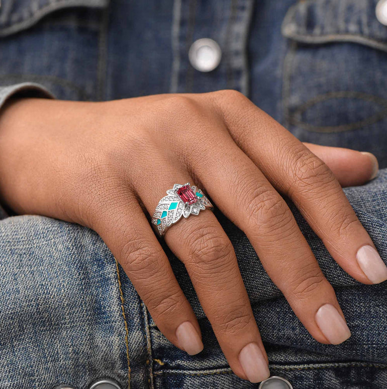 Nautical Starlight Ring - Ruby - Serene Western