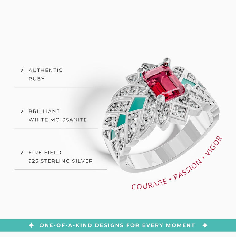 Nautical Starlight Ring - Ruby - Serene Western