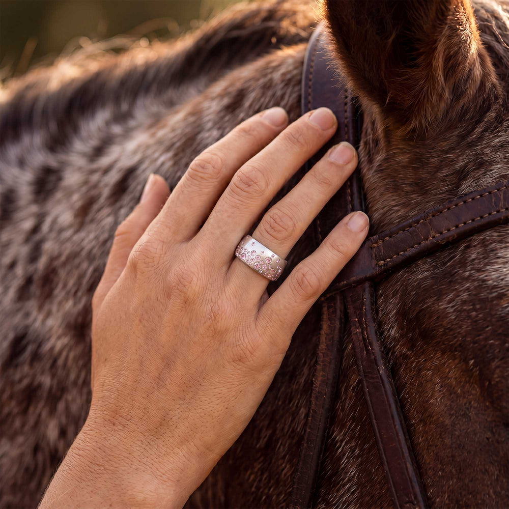 Nebula Drop Ring - Rose Quartz - Serene Western
