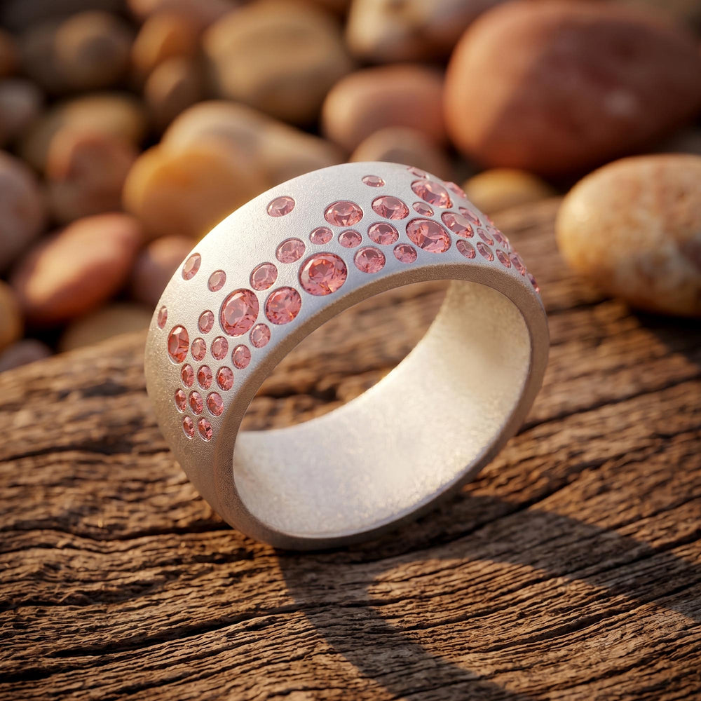 Nebula Drop Ring - Rose Quartz - Serene Western