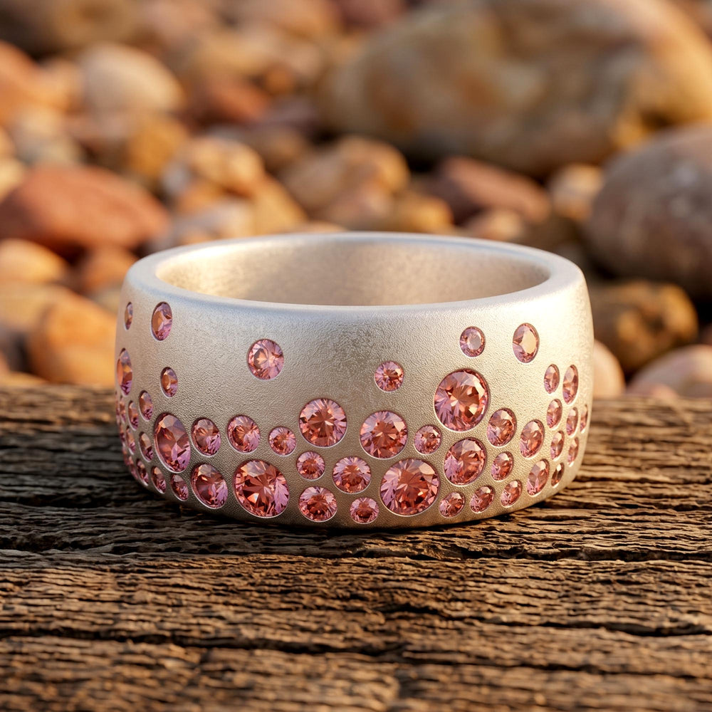 Nebula Drop Ring - Rose Quartz - Serene Western