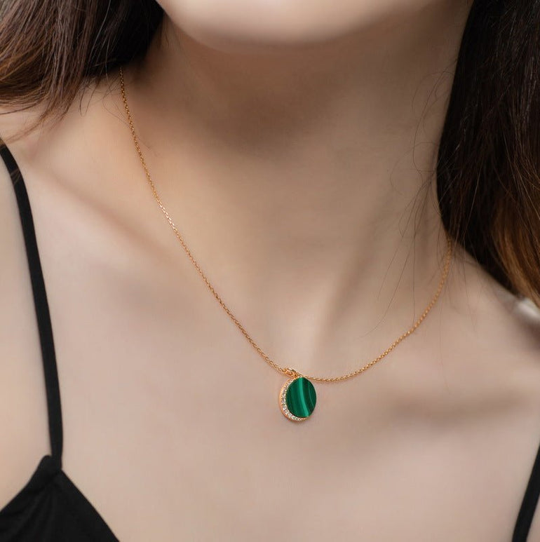 Night Crescent Necklace - Serene Western