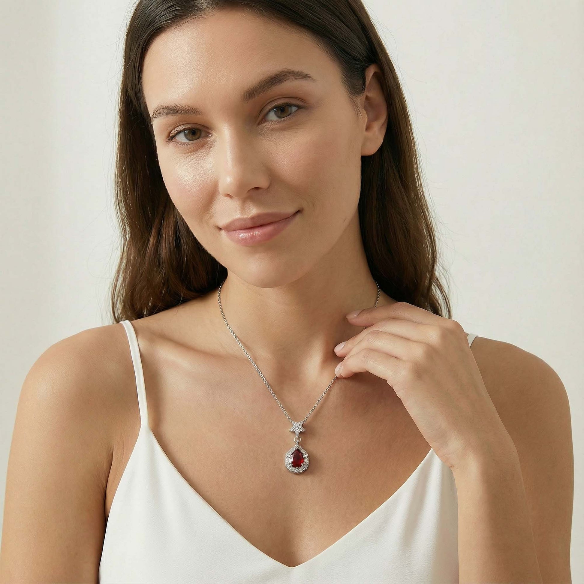 Northstar Sway Necklace - Garnet - Serene Western
