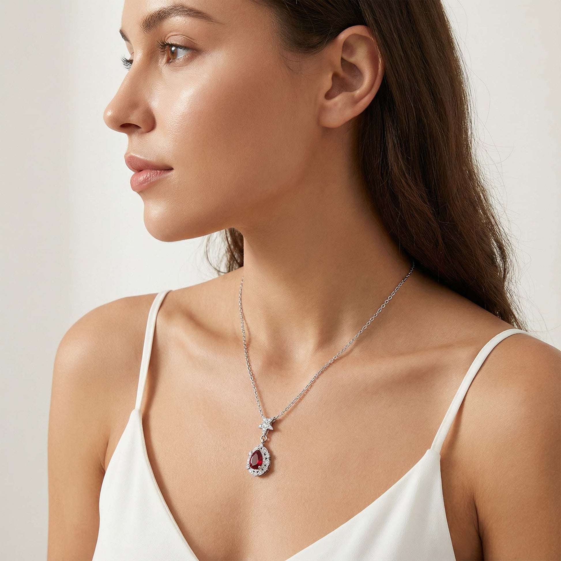 Northstar Sway Necklace - Garnet - Serene Western