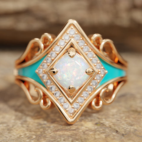 Inel Oasis Wave - Opal