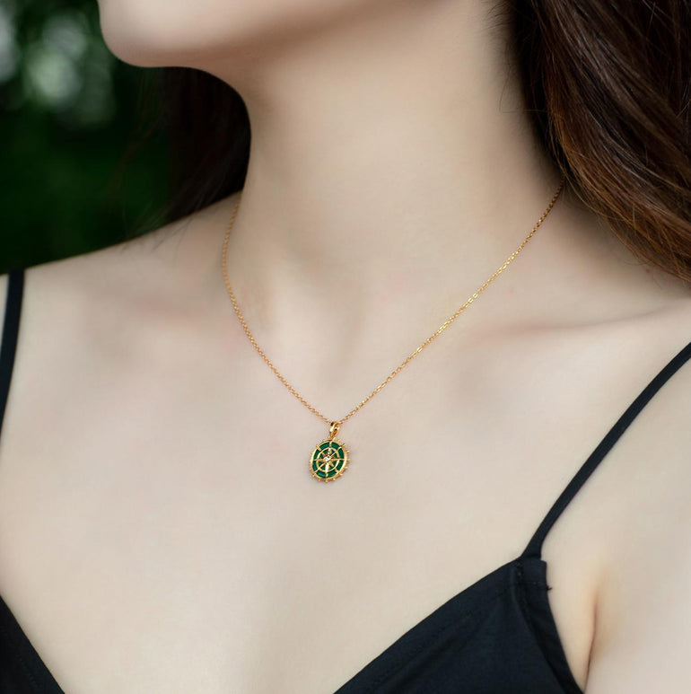 Ocean Compass Necklace - Serene Western