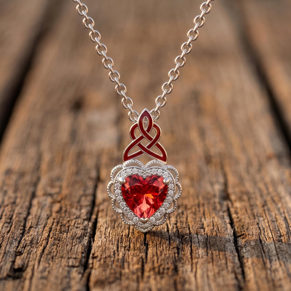 Ocean Heart Necklace - Ruby - Serene Western