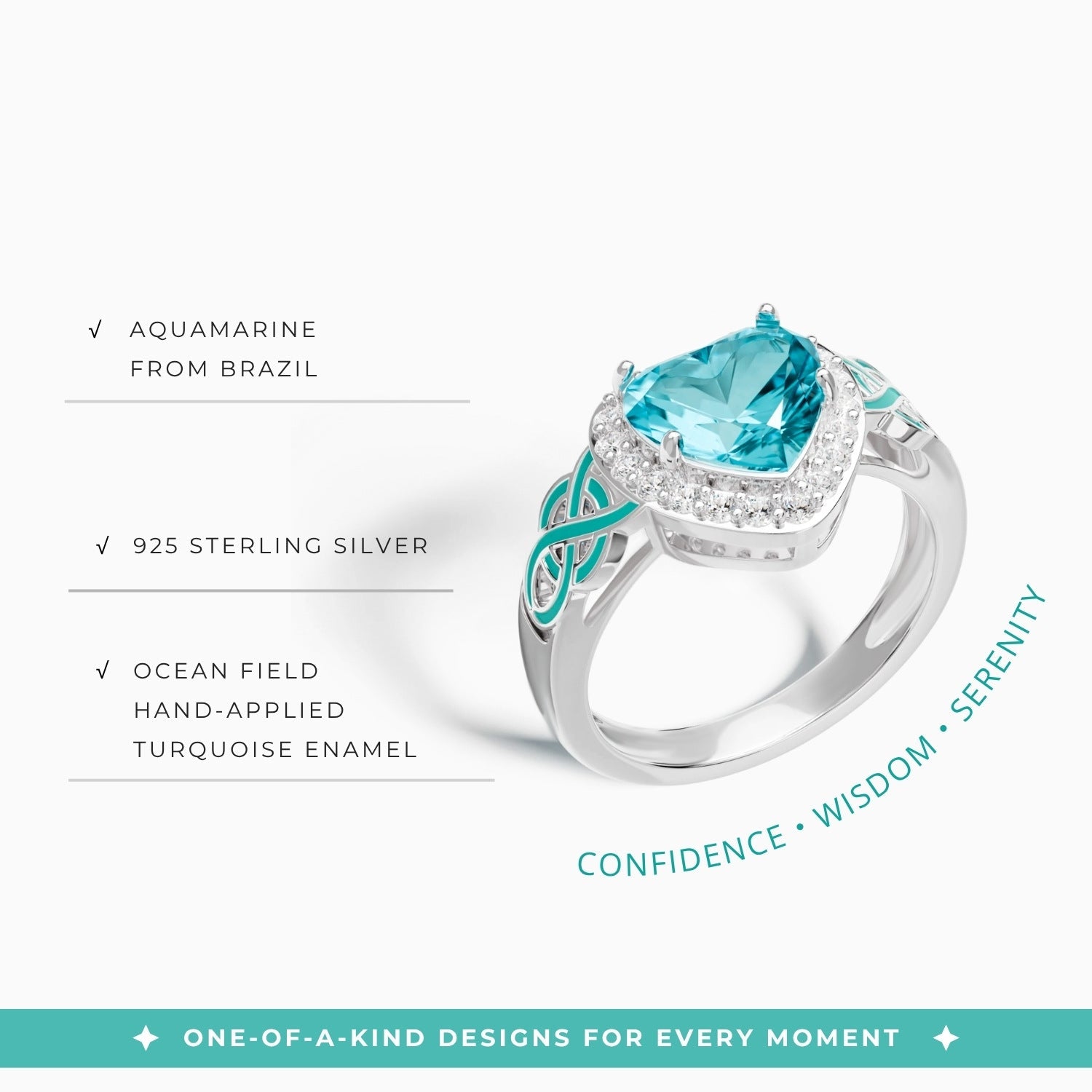 Ocean Heart Ring - Serene Western