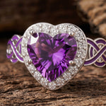 Ocean Heart Ring - Amethyst - Serene Western thumbnail