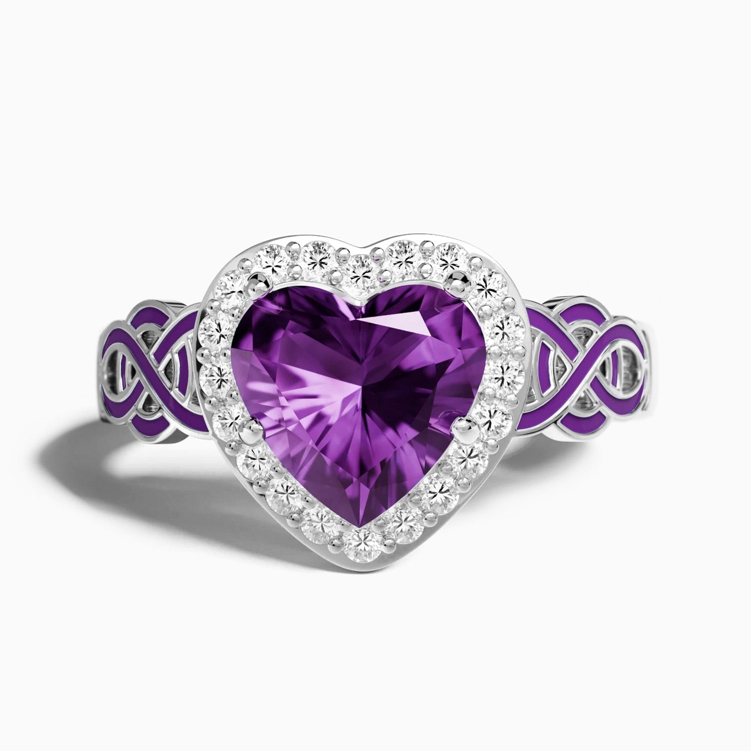 Ocean Heart Ring - Amethyst - Serene Western