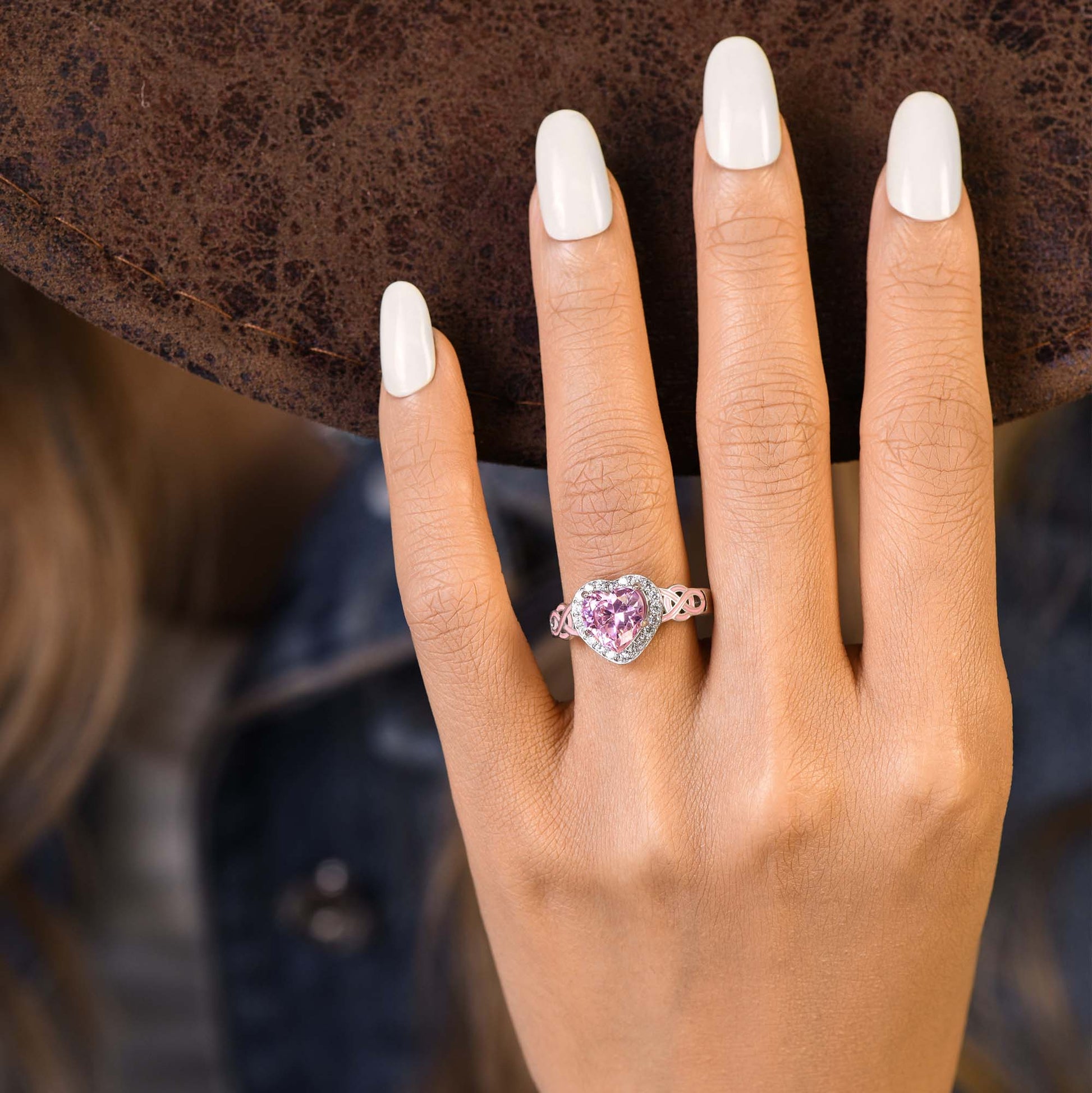 Ocean Heart Ring - Rose Quartz - Serene Western