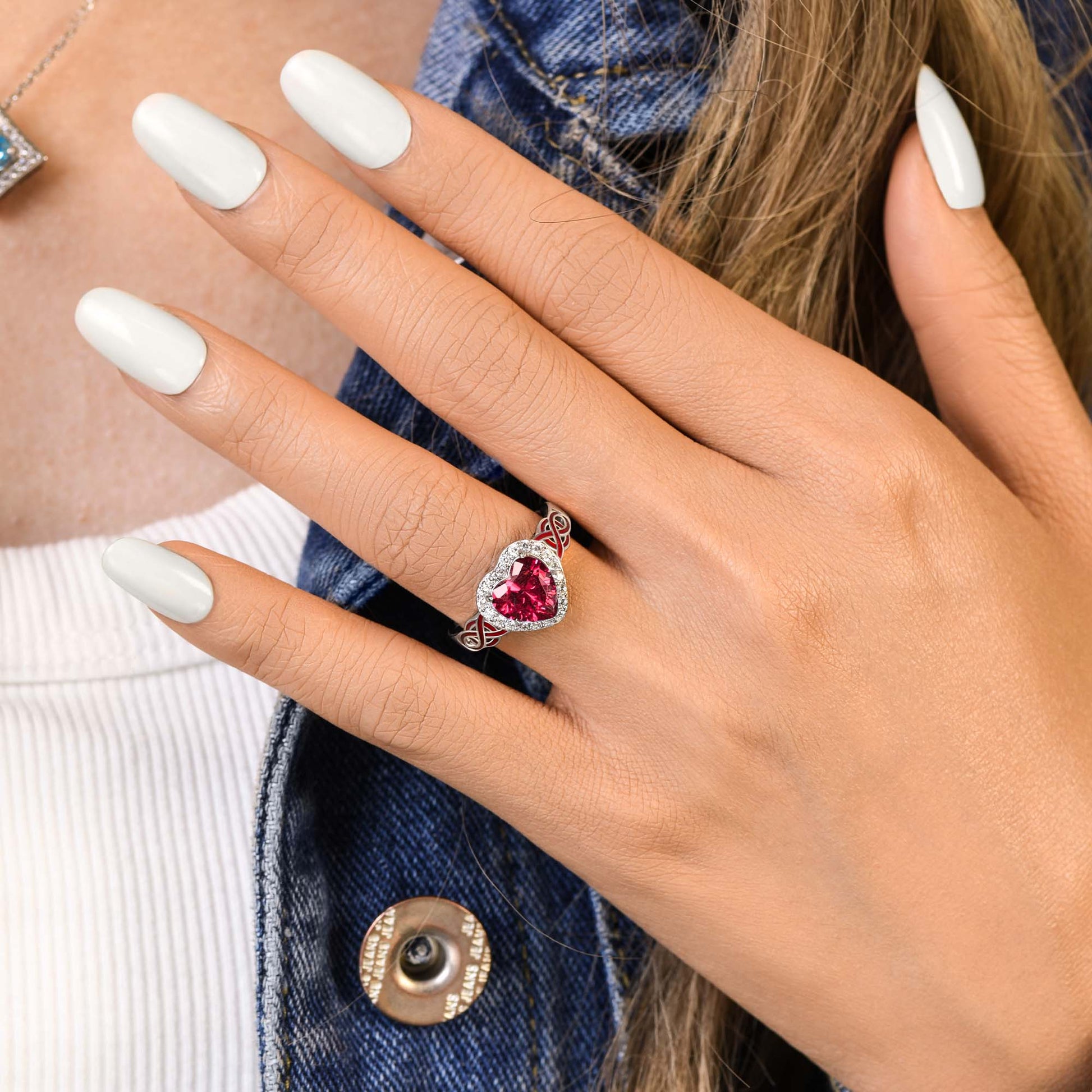 Ocean Heart Ring - Ruby - Serene Western