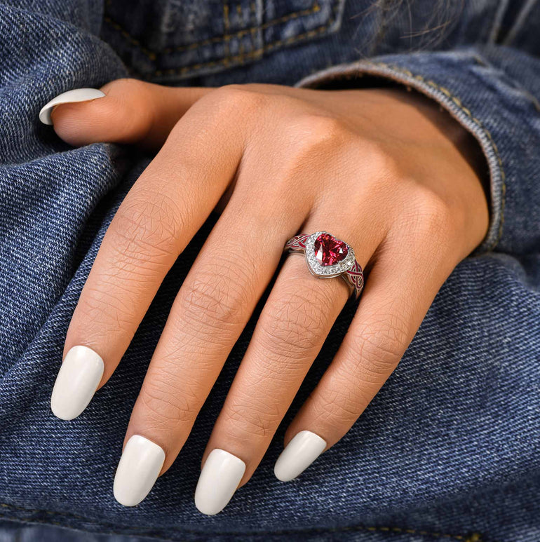 Ocean Heart Ring - Ruby - Serene Western